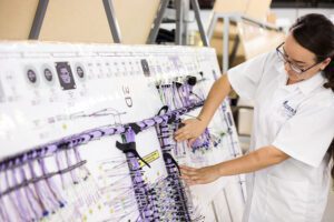 Wire Harness assembly with purple cables