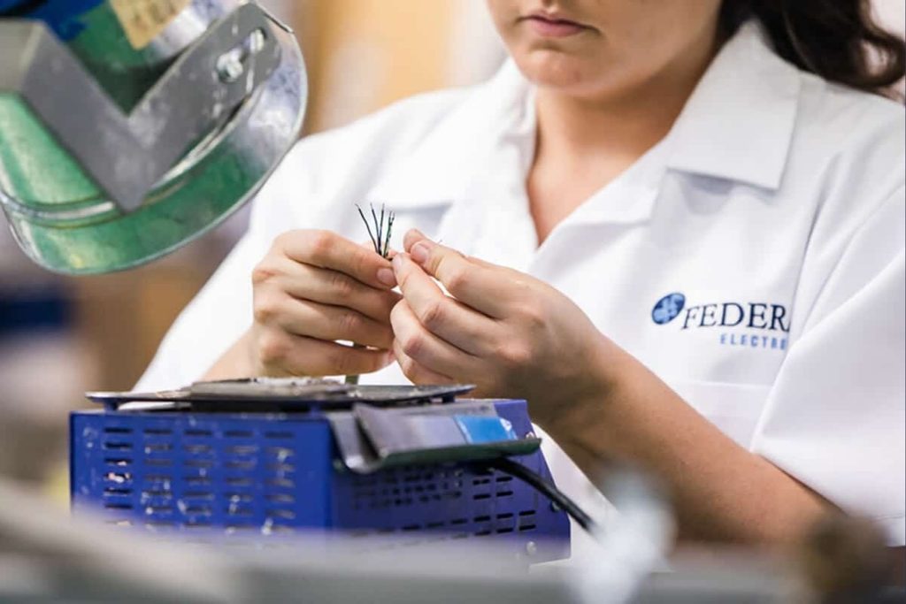 Cable Assembly Wiring Close Up Close-up of cable assembly showing copper wiring and connectors.